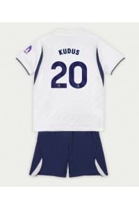 Tottenham Hotspur Mohammed Kudus #20 Babyklær Hjemme Fotballdrakt til barn 2026-27 Korte ermer (+ Korte bukser)